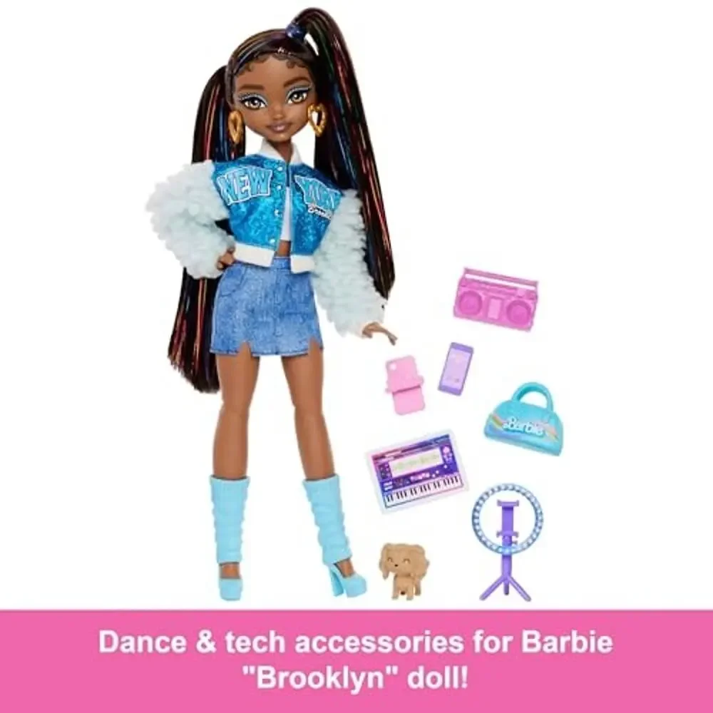 Barbie Dream Besties Barbie “Brooklyn” Fashion Doll Video Themed Accessories NWT